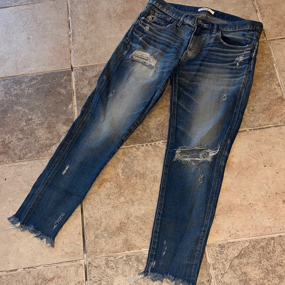 Moussy Vintage Blue Straight Leg Jeans